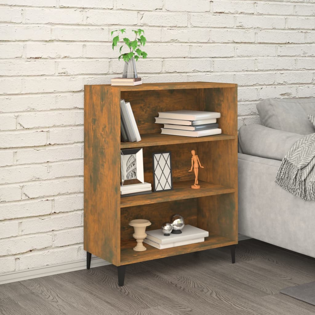 vidaXL Sideboard Räuchereiche 69,5x32,5x90 cm Holzwerkstoff