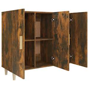 Příborník kouřový dub 90 x 34 x 80 cm kompozitní dřevo - obrázek 4