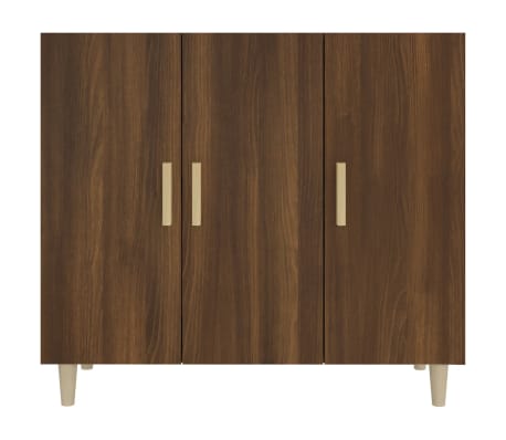 vidaXL Ντουλάπι Καφέ Δρυς 90 x 34 x 80 εκ. από Επεξεργασμένο Ξύλο