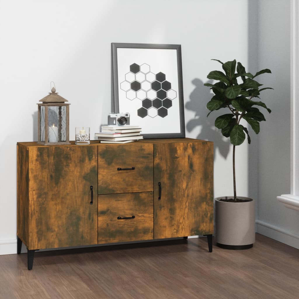 vidaXL Sideboard Räuchereiche 100x36x60 cm Holzwerkstoff