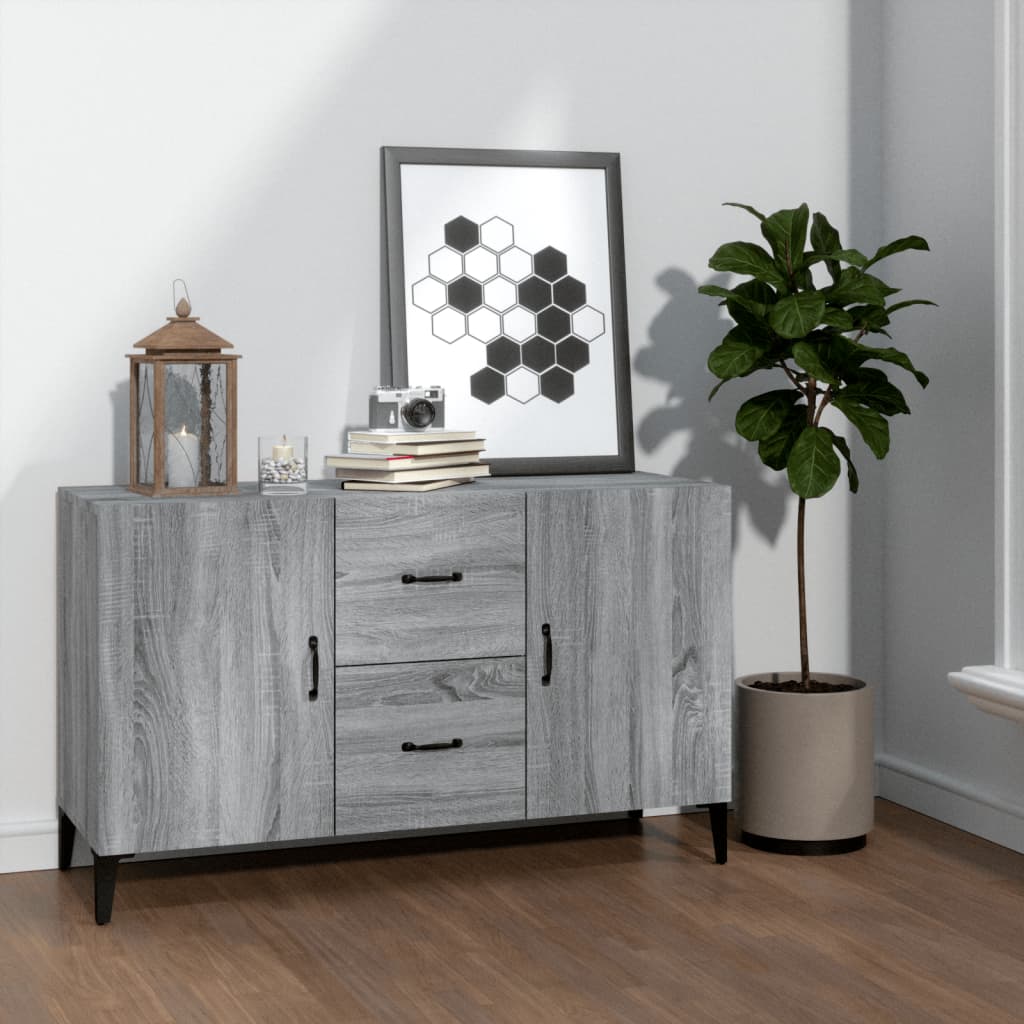 vidaXL Servantă, gri sonoma, 100x36x60 cm, lemn compozit