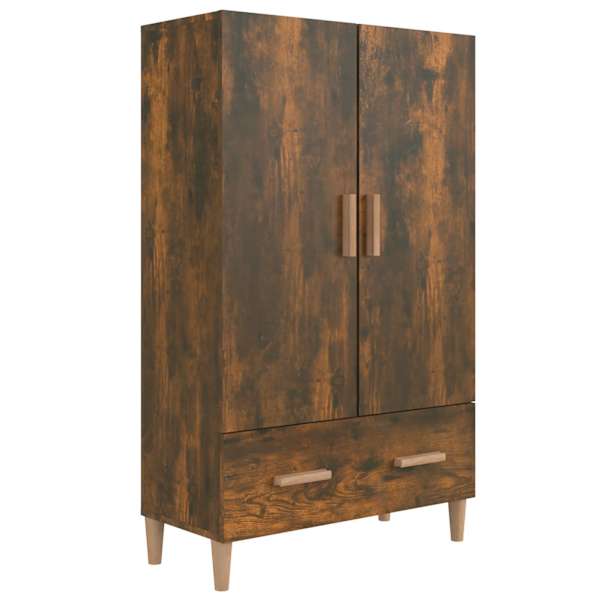 vidaXL k&otilde;rge kapp, suitsutatud tamm, 70 x 31 x 115 cm, tehispuit
