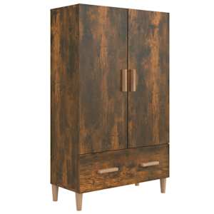 Komoda kouřový dub 70 x 31 x 115 cm kompozitní dřevo - obrázek 2