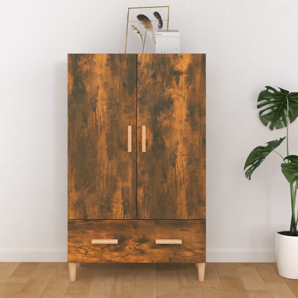 vidaXL Szafka, przydymiony d�b, 70x31x115 cm, materia� drewnopochodny