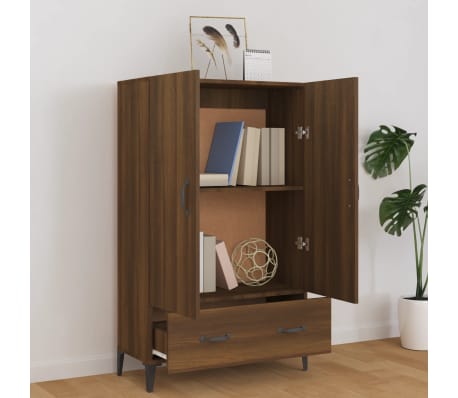 vidaXL Kaappi ruskea tammi 70x31x115 cm tekninen puu