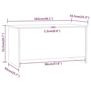 Konferenční stolek hnědý dub 102x55,5x52,5 cm kompozitní dřevo - obrázek 9