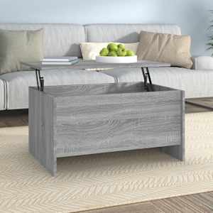 Klubska mizica siva sonoma 80x55,5x41,5 cm konstruiran les