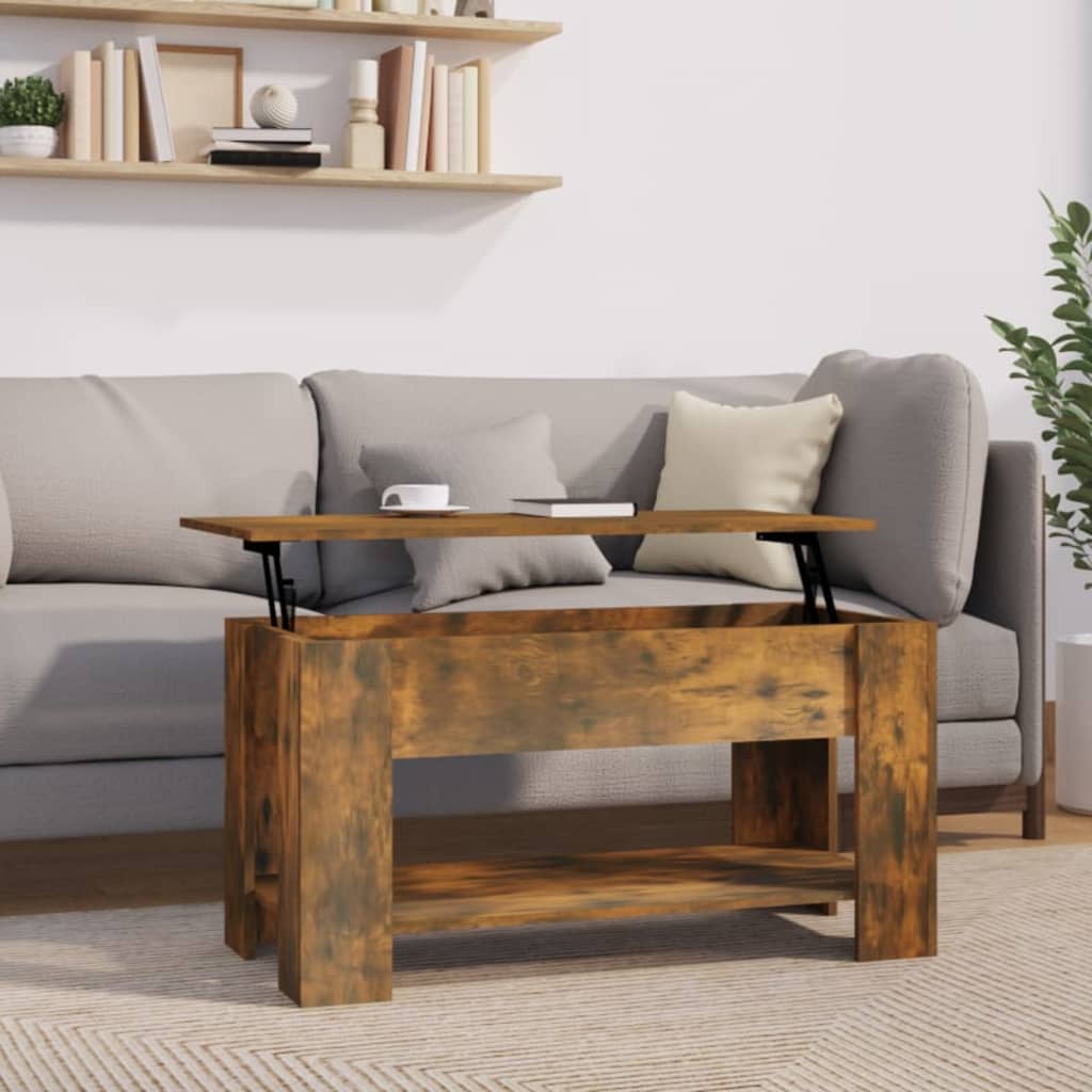 vidaXL Couchtisch Räuchereiche 101x49x52 cm Holzwerkstoff