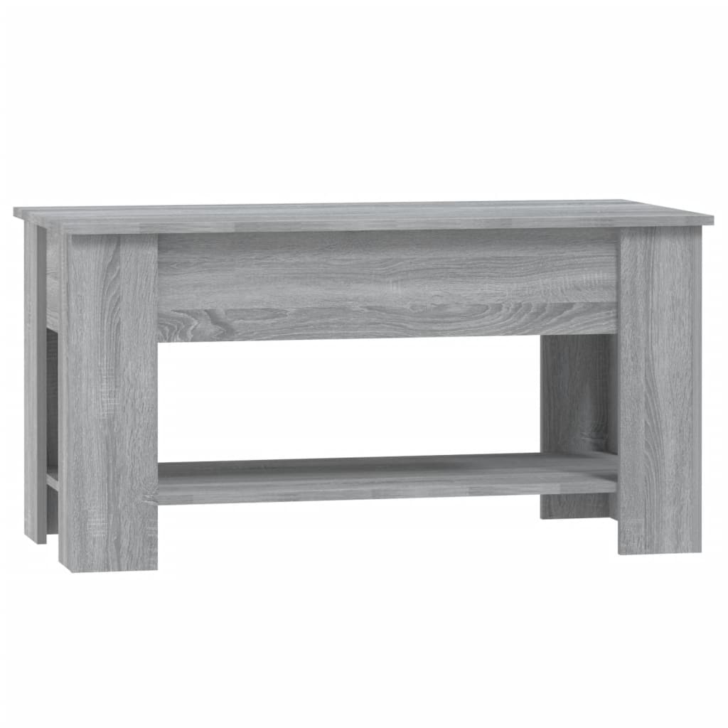 

vidaXL Salontafel 101x49x52 cm bewerkt hout grijs sonoma eikenkleurig