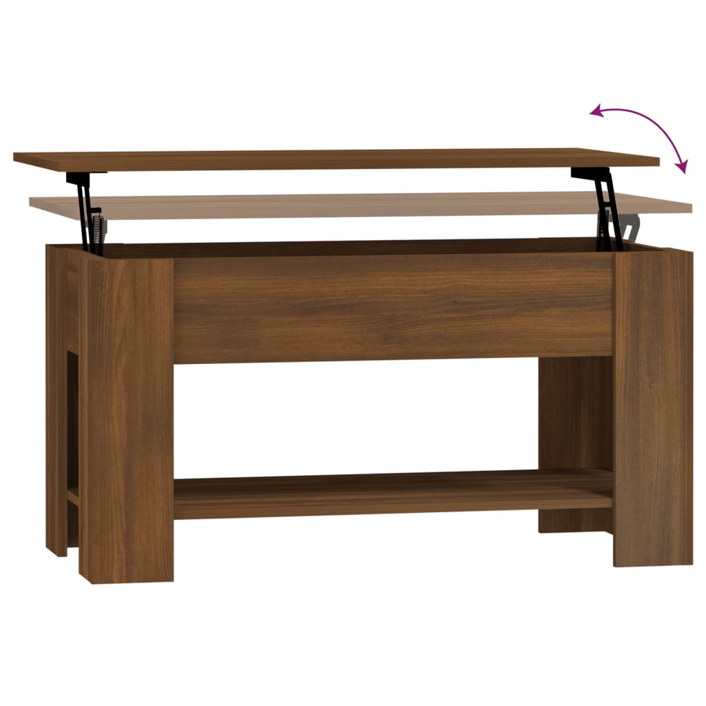 Tavolino da Salotto Moderno,Tavolino Caffè,Tavolino Consolle Rovere Fumo  80x80x36,5 cm Legno Multistrato -BN49607