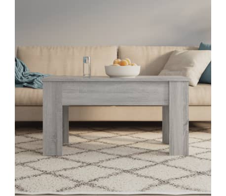 vidaXL Salontafel 101x49x52 cm bewerkt hout grijs sonoma eikenkleurig