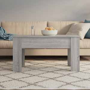 vidaXL Salontafel 101x49x52 cm bewerkt hout grijs sonoma eikenkleurig