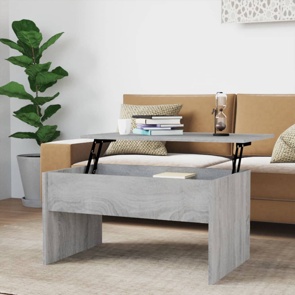 vidaXL sofabord 80x50,5x41,5 cm konstrueret træ grå sonoma-eg