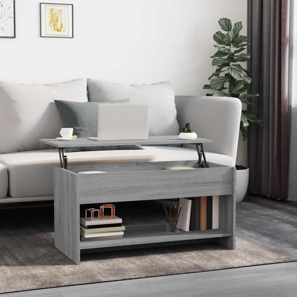 vidaXL sofabord 102x50x52,5 cm konstrueret træ grå sonoma-eg