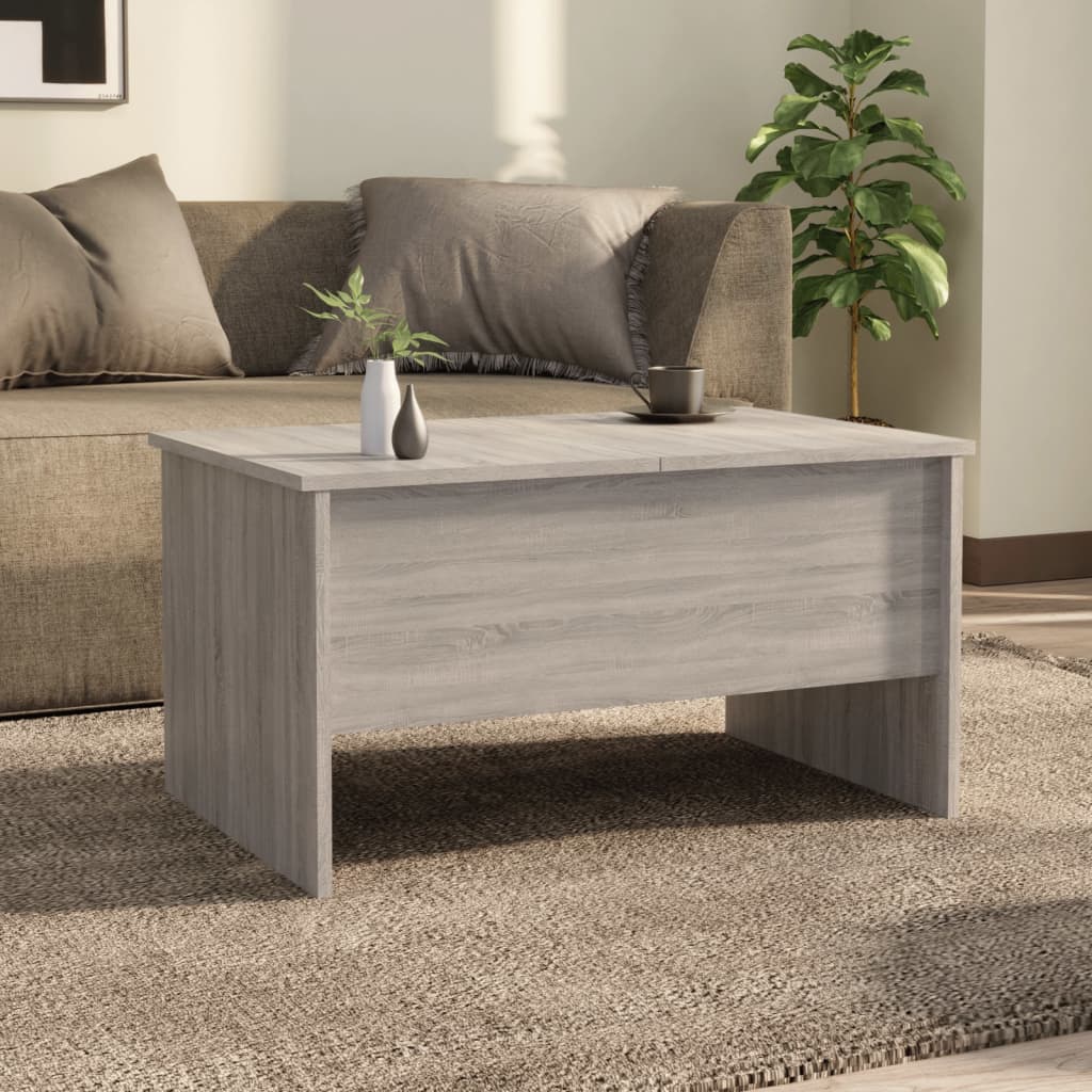 vidaXL szürke sonoma színű szerelt fa dohányzóasztal 80 x 50 x 42,5 cm