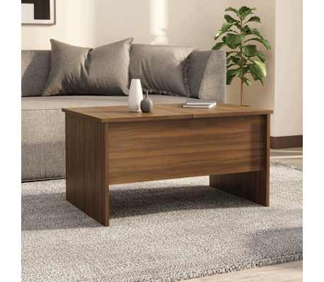 vidaXL Table basse Ch&ecirc;ne marron 80x50x42,5 cm Bois d'ing&eacute;nierie