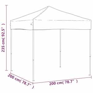 Skládací party stan krémový 2 x 2 m - obrázek 8