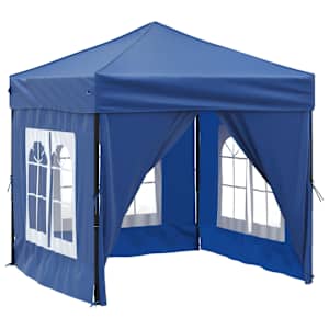 vidaXL kokkupandav peotelk seintega, sinine, 2 x 2 m