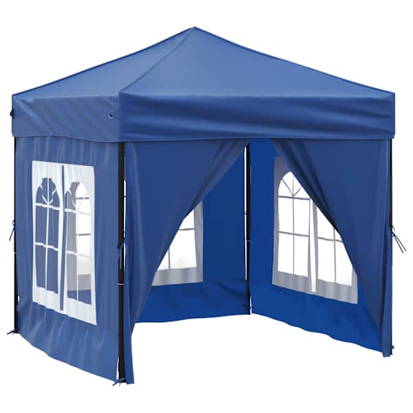 vidaXL kokkupandav peotelk seintega, sinine, 2 x 2 m