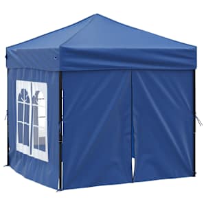 Skládací party stan s bočními stěnami modrý 2 x 2 m - obrázek 3