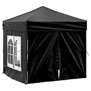 Skládací party stan s bočními stěnami černý 2 x 2 m - obrázek 3