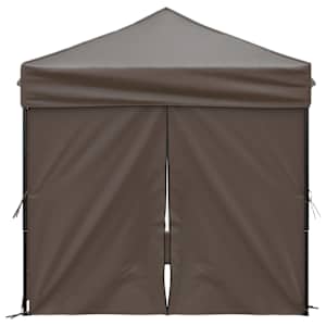 Skládací party stan s bočními stěnami taupe 2 x 2 m - obrázek 4
