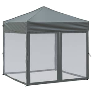 vidaXL kokkupandav peotelk seintega, antratsiithall, 2 x 2 m