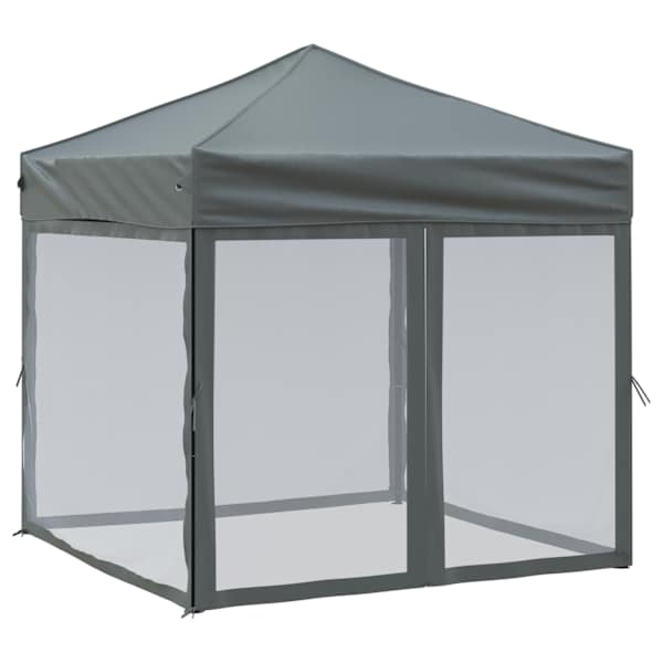 vidaXL kokkupandav peotelk seintega, antratsiithall, 2 x 2 m