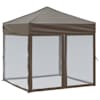 vidaXL kokkupandav peotelk seintega, pruunikashall, 2 x 2 m