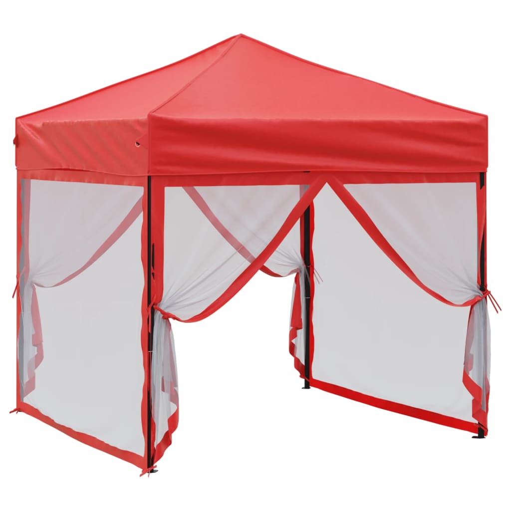 

vidaXL Partytent inklapbaar met zijwanden 2x2 m rood