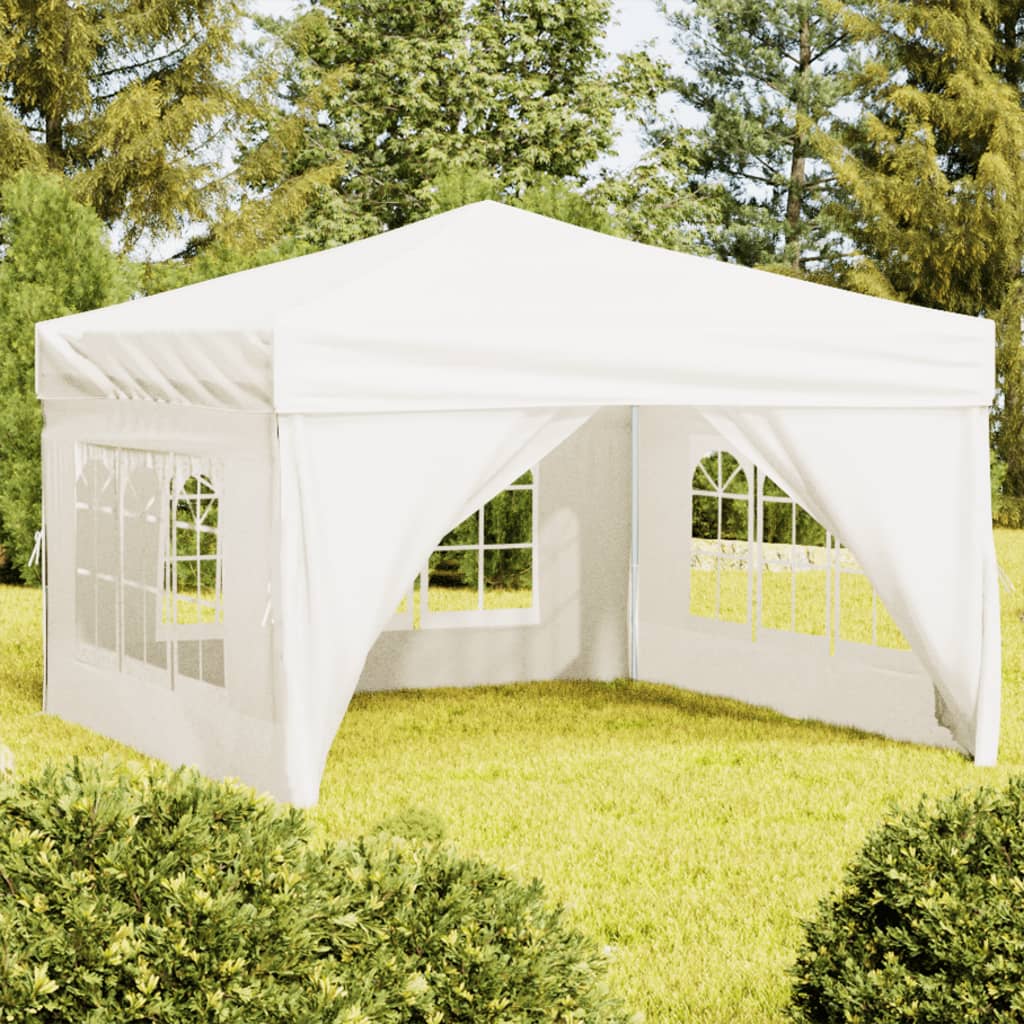 Partytent inklapbaar zijwanden 3x3 m wit - Décor 24