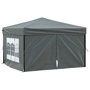 vidaXL kokkupandav peotelk seintega, antratsiithall, 3 x 3 m