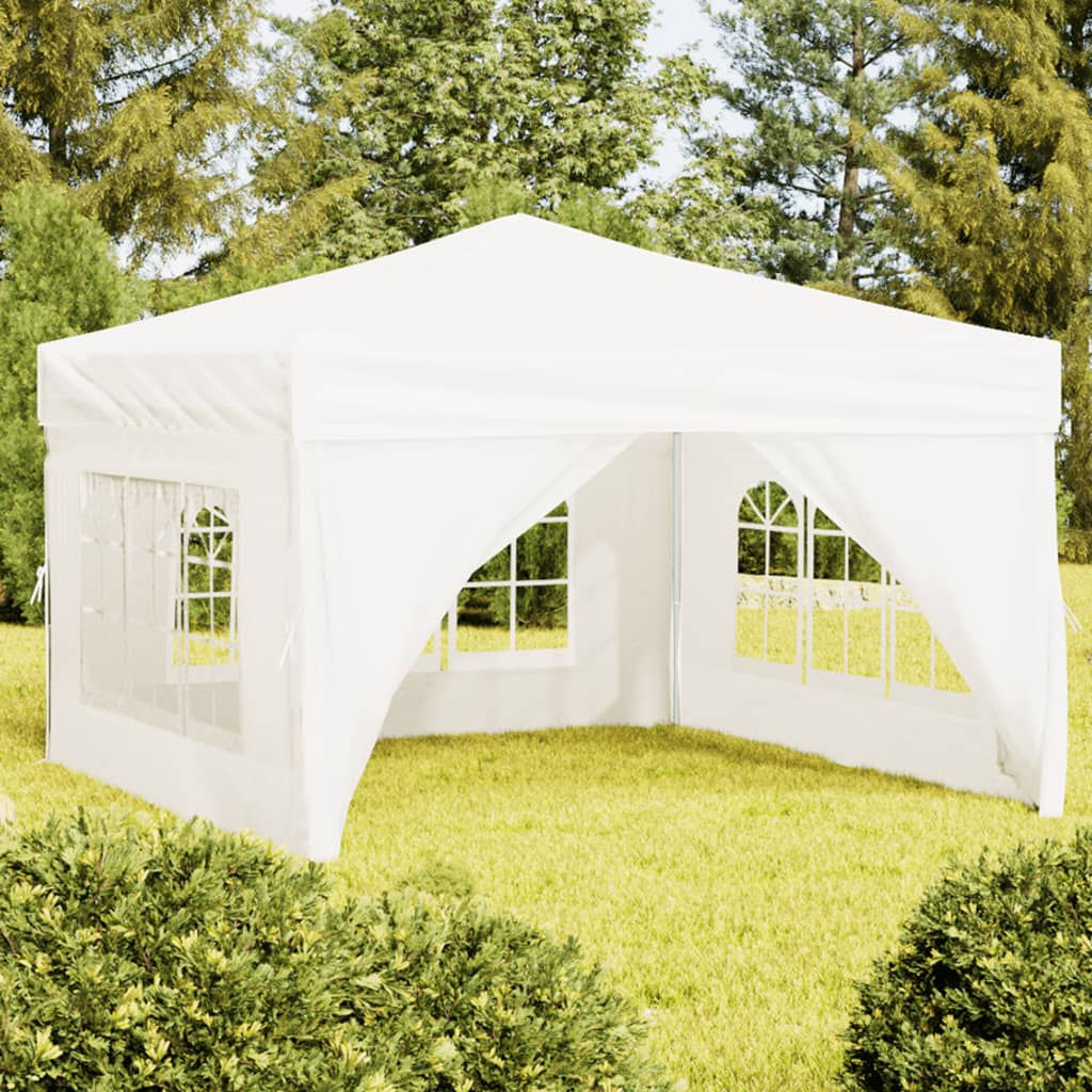 Partyzelt Faltbar Familienzelt Faltzelt für Camping/Markt/Festival Pavillon  Faltbar mit Seitenwänden Weiß 3x3 m XDGN529859 MaisonChic