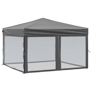 vidaXL kokkupandav peotelk seintega, antratsiithall, 3 x 3 m