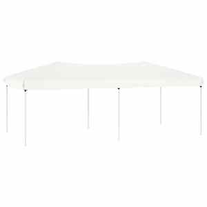vidaXL kokkupandav peotelk, valge, 3 x 6 m