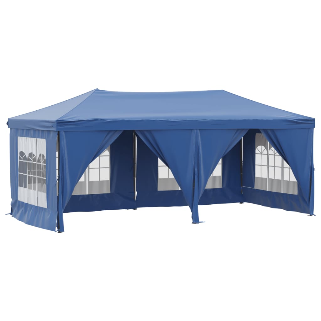 vidaXL Skládací party stan s bočními stěnami modrý 3 x 6 m