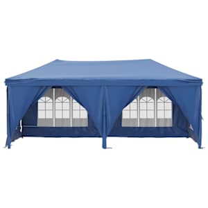 Skládací party stan s bočními stěnami modrý 3 x 6 m - obrázek 3