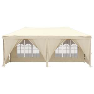 Skládací party stan s bočními stěnami krémový 3 x 6 m - obrázek 3