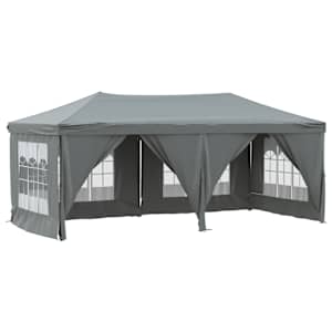 Skládací party stan s bočními stěnami antracitový 3 x 6 m - obrázek 2