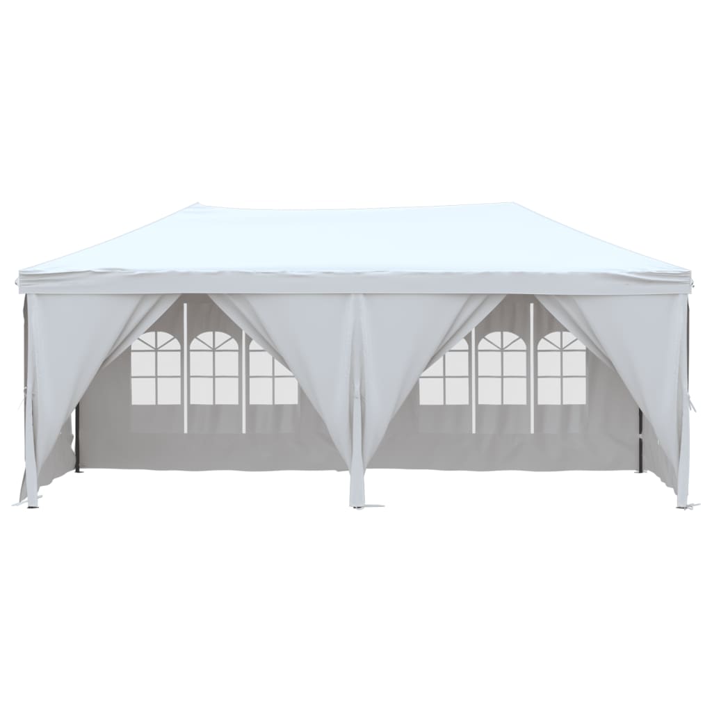 vidaXL Partytent inklapbaar met zijwanden 3x6 m wit afbeelding
