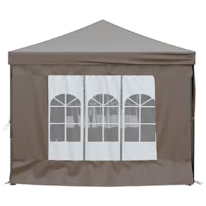 Skládací party stan s bočními stěnami taupe 3 x 6 m - obrázek 4