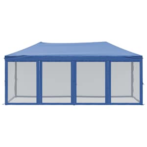Skládací party stan s bočními stěnami modrý 3 x 6 m - obrázek 3