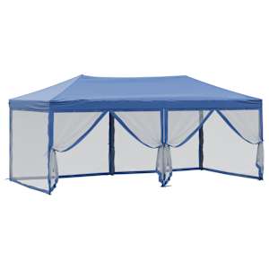 Skládací party stan s bočními stěnami modrý 3 x 6 m - obrázek 6