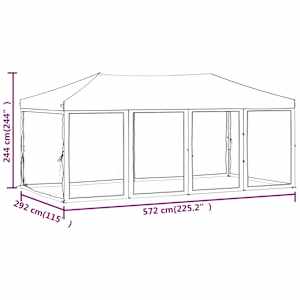 Skládací party stan s bočními stěnami antracitový 3 x 6 m - obrázek 10