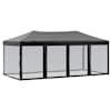 vidaXL kokkupandav peotelk seintega, must, 3 x 6 m