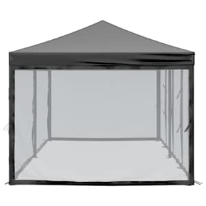 Skládací party stan s bočními stěnami černý 3 x 6 m - obrázek 4