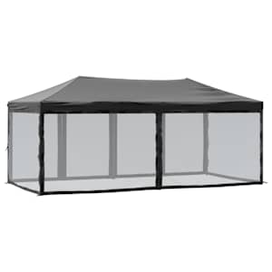Skládací party stan s bočními stěnami černý 3 x 6 m - obrázek 5