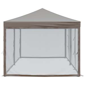 Skládací party stan s bočními stěnami taupe 3 x 6 m - obrázek 4