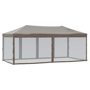Skládací party stan s bočními stěnami taupe 3 x 6 m - obrázek 5