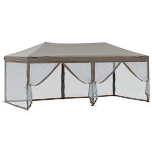 Skládací party stan s bočními stěnami taupe 3 x 6 m - obrázek 6